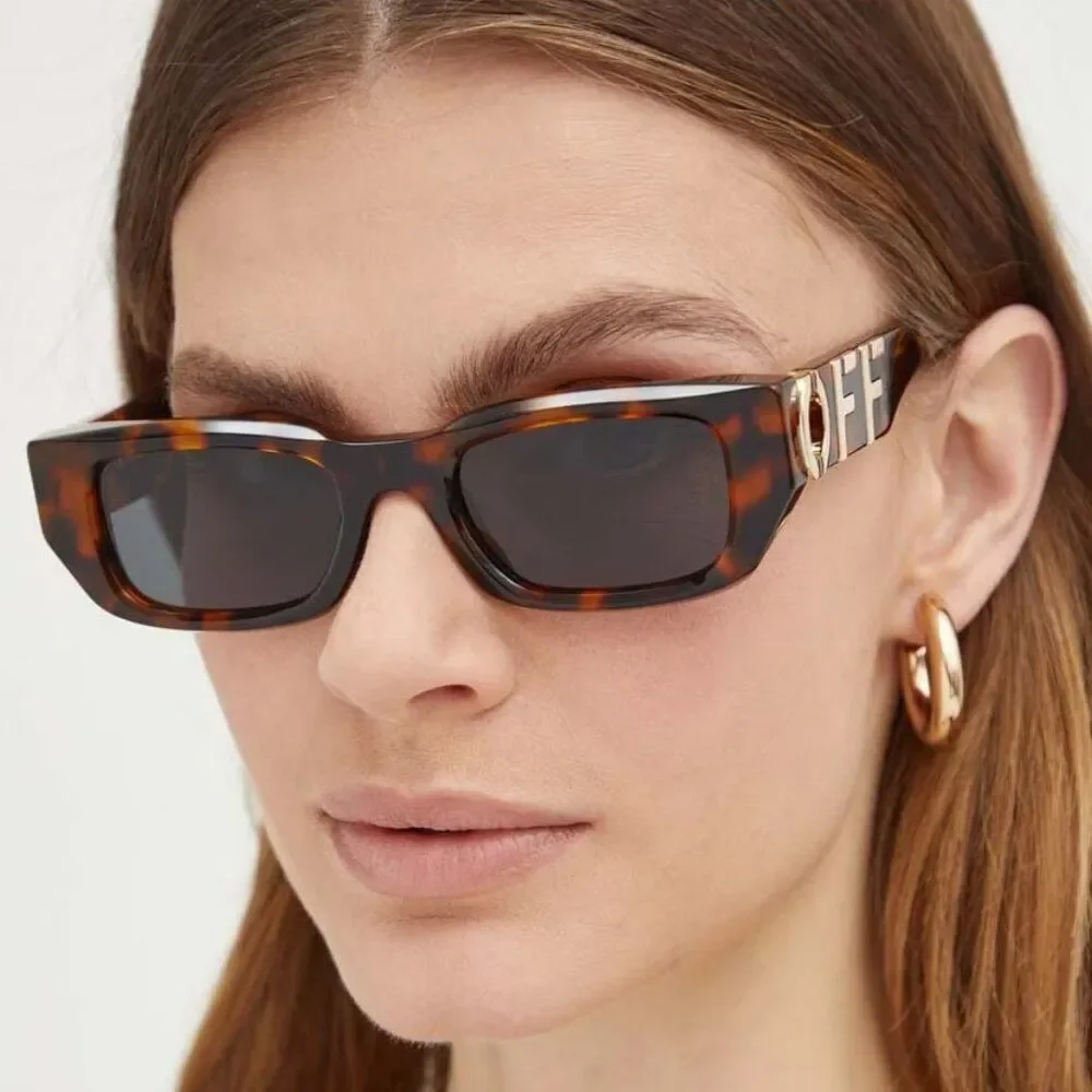 Off-White FILLMORE Men Sunglasses Havana Grey Square OERI124 6007 NEW AUTHENTIC